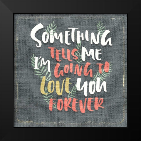 Something Tells Me Black Modern Wood Framed Art Print by Allen, Kimberly
