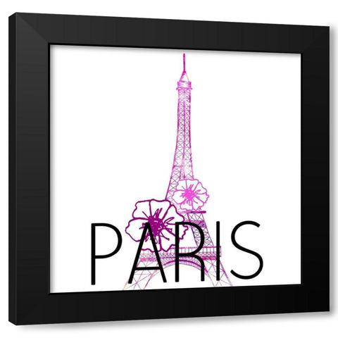 In Paris 1 Square Black Modern Wood Framed Art Print by Allen, Kimberly