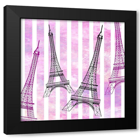 In Paris 3 Black Modern Wood Framed Art Print with Double Matting by Allen, Kimberly