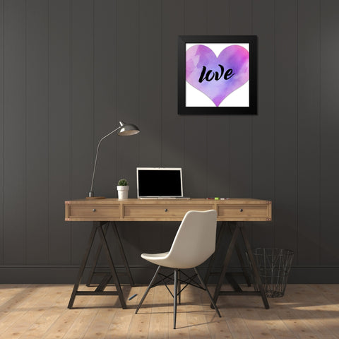 Love 1 Black Modern Wood Framed Art Print by Allen, Kimberly
