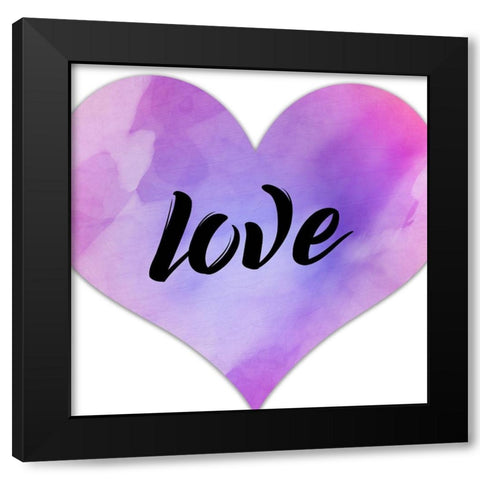 Love 1 Black Modern Wood Framed Art Print by Allen, Kimberly