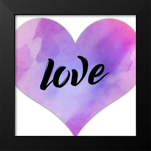 Love 1 Black Modern Wood Framed Art Print by Allen, Kimberly