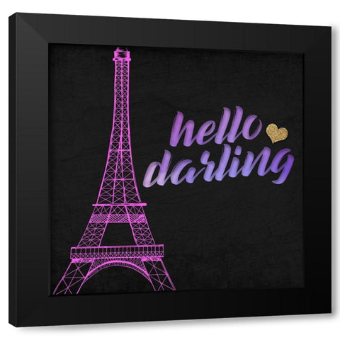 Love 2 Black Modern Wood Framed Art Print with Double Matting by Allen, Kimberly