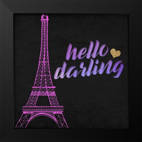 Love 2 Black Modern Wood Framed Art Print by Allen, Kimberly