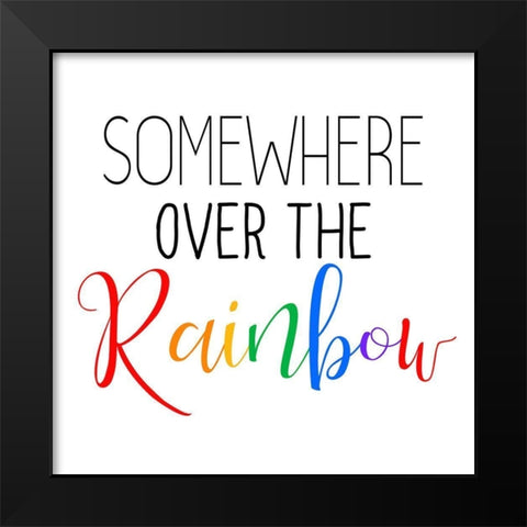 Rainbow 2 Black Modern Wood Framed Art Print by Allen, Kimberly