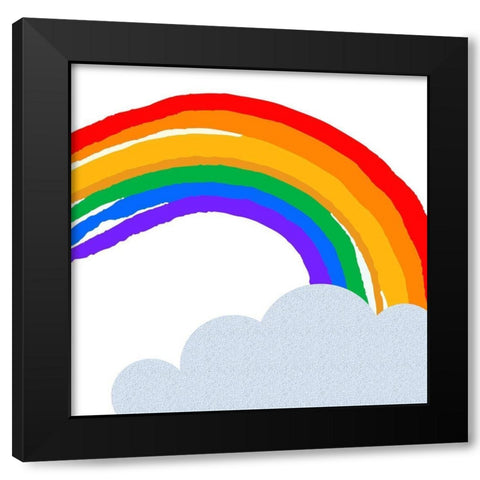 Rainbow 3 Black Modern Wood Framed Art Print with Double Matting by Allen, Kimberly