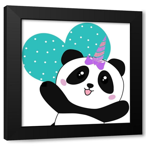 Pandacorn 2 Black Modern Wood Framed Art Print with Double Matting by Allen, Kimberly