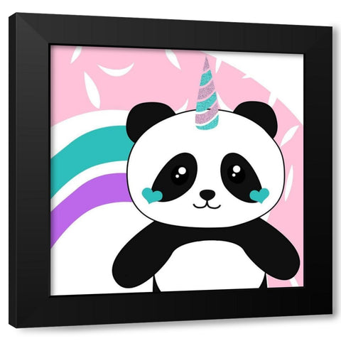 Pandacorn 3 Black Modern Wood Framed Art Print with Double Matting by Allen, Kimberly
