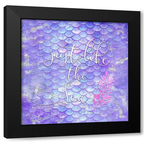 Like the Sea B Black Modern Wood Framed Art Print with Double Matting by Allen, Kimberly