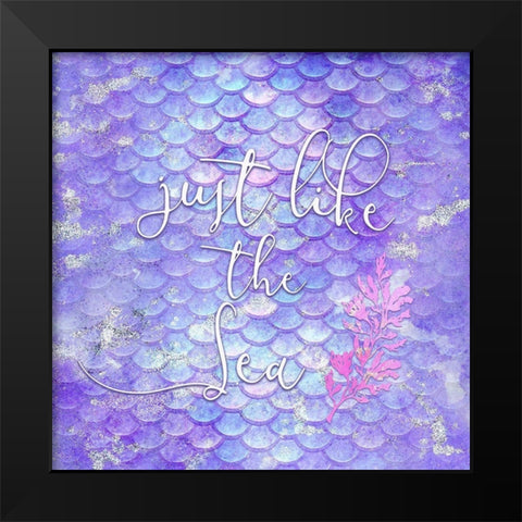 Like the Sea B Black Modern Wood Framed Art Print by Allen, Kimberly