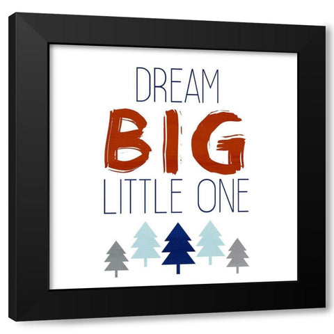 Brave Dino 2 Black Modern Wood Framed Art Print with Double Matting by Allen, Kimberly