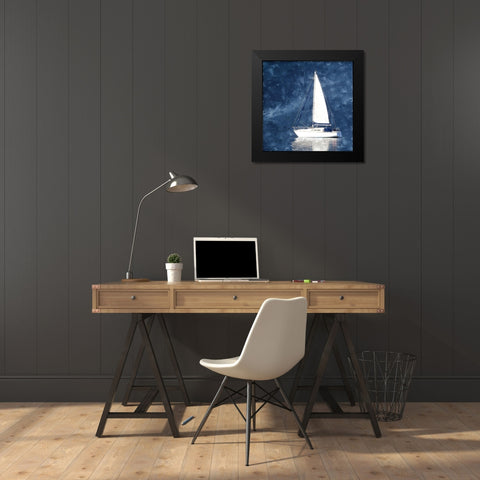 Into the Blue Black Modern Wood Framed Art Print by Allen, Kimberly