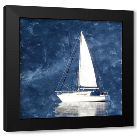 Into the Blue Black Modern Wood Framed Art Print with Double Matting by Allen, Kimberly