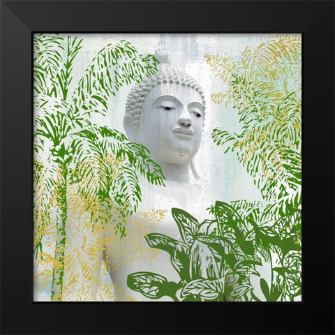 Buddha Palms Black Modern Wood Framed Art Print by Allen, Kimberly