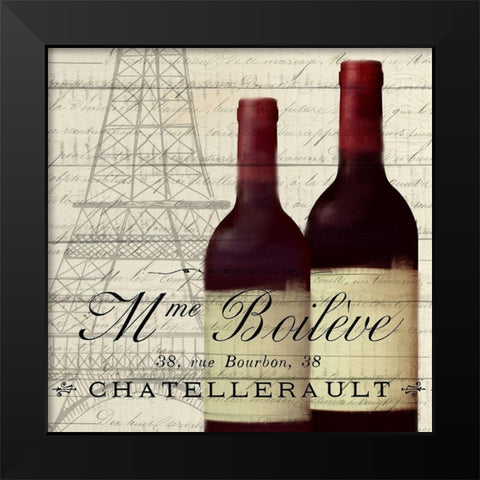 Vino 3 Black Modern Wood Framed Art Print by Allen, Kimberly