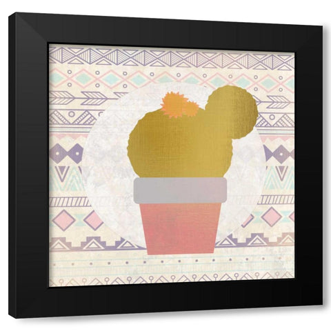 Ethnic Cactus 2 Black Modern Wood Framed Art Print by Allen, Kimberly