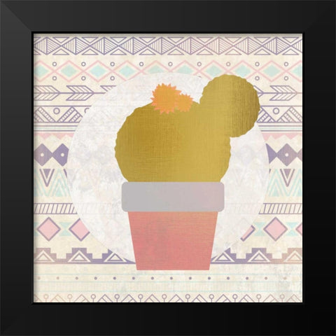 Ethnic Cactus 2 Black Modern Wood Framed Art Print by Allen, Kimberly