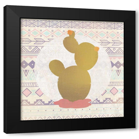 Ethnic Cactus 3 Black Modern Wood Framed Art Print by Allen, Kimberly