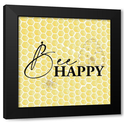 Bee 1 Black Modern Wood Framed Art Print by Allen, Kimberly