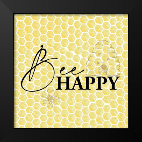 Bee 1 Black Modern Wood Framed Art Print by Allen, Kimberly