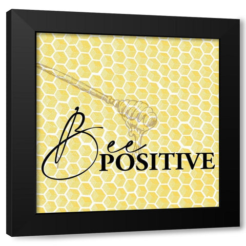Bee 3 Black Modern Wood Framed Art Print by Allen, Kimberly