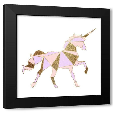Unicorn Lines 1 Black Modern Wood Framed Art Print by Allen, Kimberly