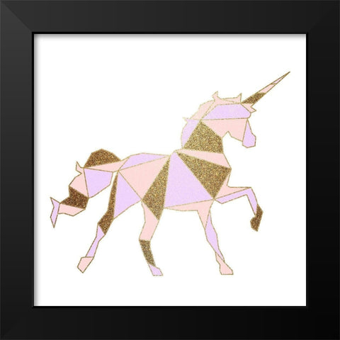 Unicorn Lines 1 Black Modern Wood Framed Art Print by Allen, Kimberly