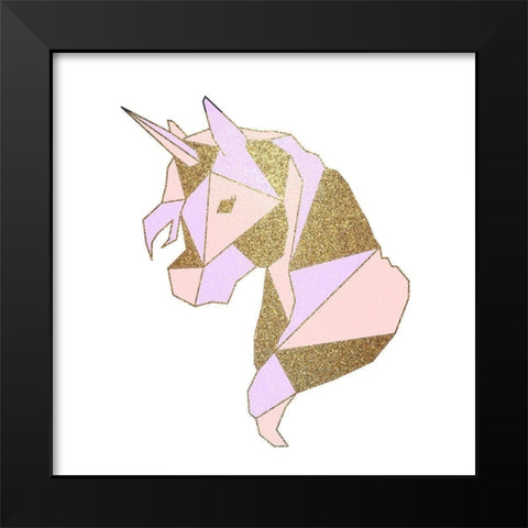 Unicorn Lines 2 Black Modern Wood Framed Art Print by Allen, Kimberly