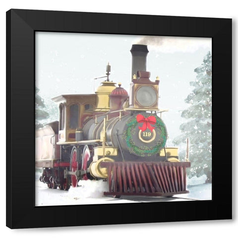 Winter Train Black Modern Wood Framed Art Print by Allen, Kimberly