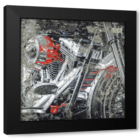 Grunge Bike 2 Black Modern Wood Framed Art Print with Double Matting by Allen, Kimberly