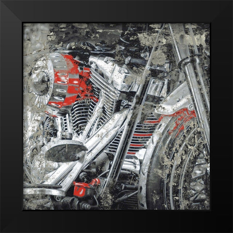 Grunge Bike 2 Black Modern Wood Framed Art Print by Allen, Kimberly