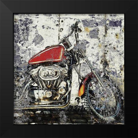 Grunge Bike 1 Black Modern Wood Framed Art Print by Allen, Kimberly