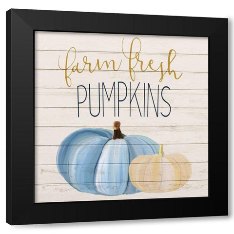 Farm Fresh Pumpkins Black Modern Wood Framed Art Print with Double Matting by Allen, Kimberly
