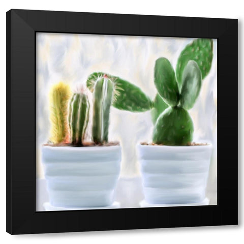 Cactus Black Modern Wood Framed Art Print by Allen, Kimberly