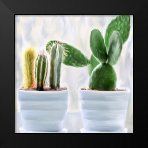 Cactus Black Modern Wood Framed Art Print by Allen, Kimberly