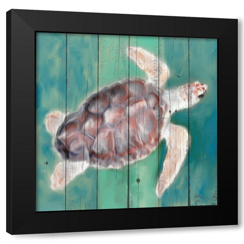 Sea Turtle Black Modern Wood Framed Art Print by Allen, Kimberly