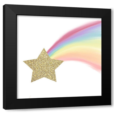 Sparkle Unicorn 3 Black Modern Wood Framed Art Print by Allen, Kimberly