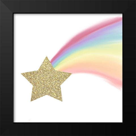 Sparkle Unicorn 3 Black Modern Wood Framed Art Print by Allen, Kimberly