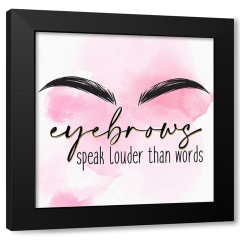 Lashes 3 Black Modern Wood Framed Art Print with Double Matting by Allen, Kimberly