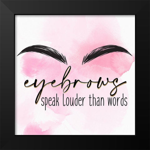 Lashes 3 Black Modern Wood Framed Art Print by Allen, Kimberly