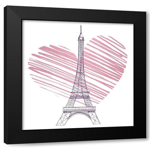 In Paris 3 Black Modern Wood Framed Art Print with Double Matting by Allen, Kimberly
