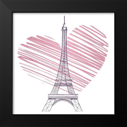 In Paris 3 Black Modern Wood Framed Art Print by Allen, Kimberly