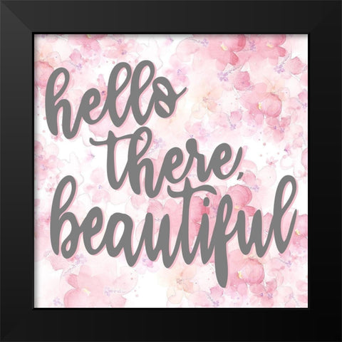 Hello There Black Modern Wood Framed Art Print by Allen, Kimberly