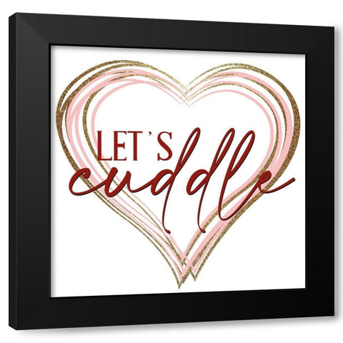Lets Cuddle Black Modern Wood Framed Art Print by Allen, Kimberly