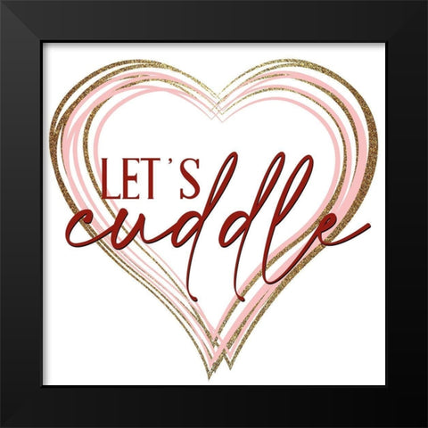 Lets Cuddle Black Modern Wood Framed Art Print by Allen, Kimberly