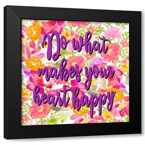 Do What Black Modern Wood Framed Art Print by Allen, Kimberly