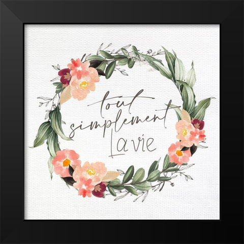Tout Simplement Wreath Black Modern Wood Framed Art Print by Allen, Kimberly