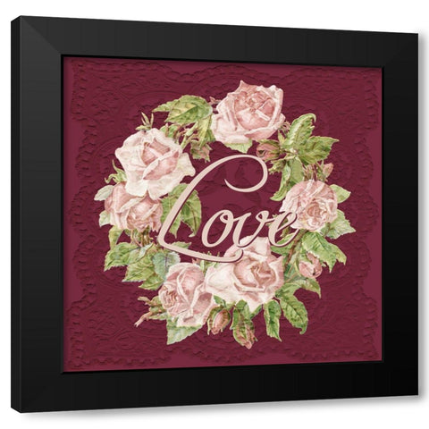 Love Christmas Black Modern Wood Framed Art Print with Double Matting by Allen, Kimberly