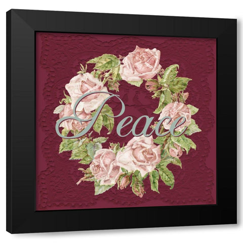 Peace Black Modern Wood Framed Art Print by Allen, Kimberly
