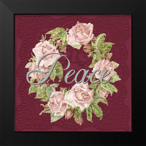Peace Black Modern Wood Framed Art Print by Allen, Kimberly